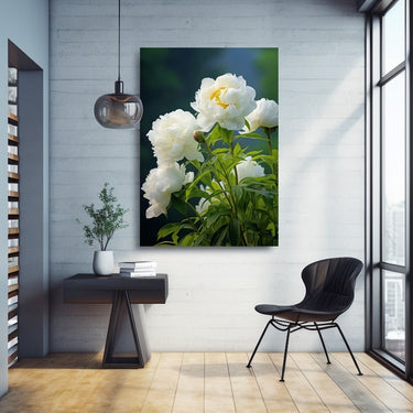 White Peony Painting